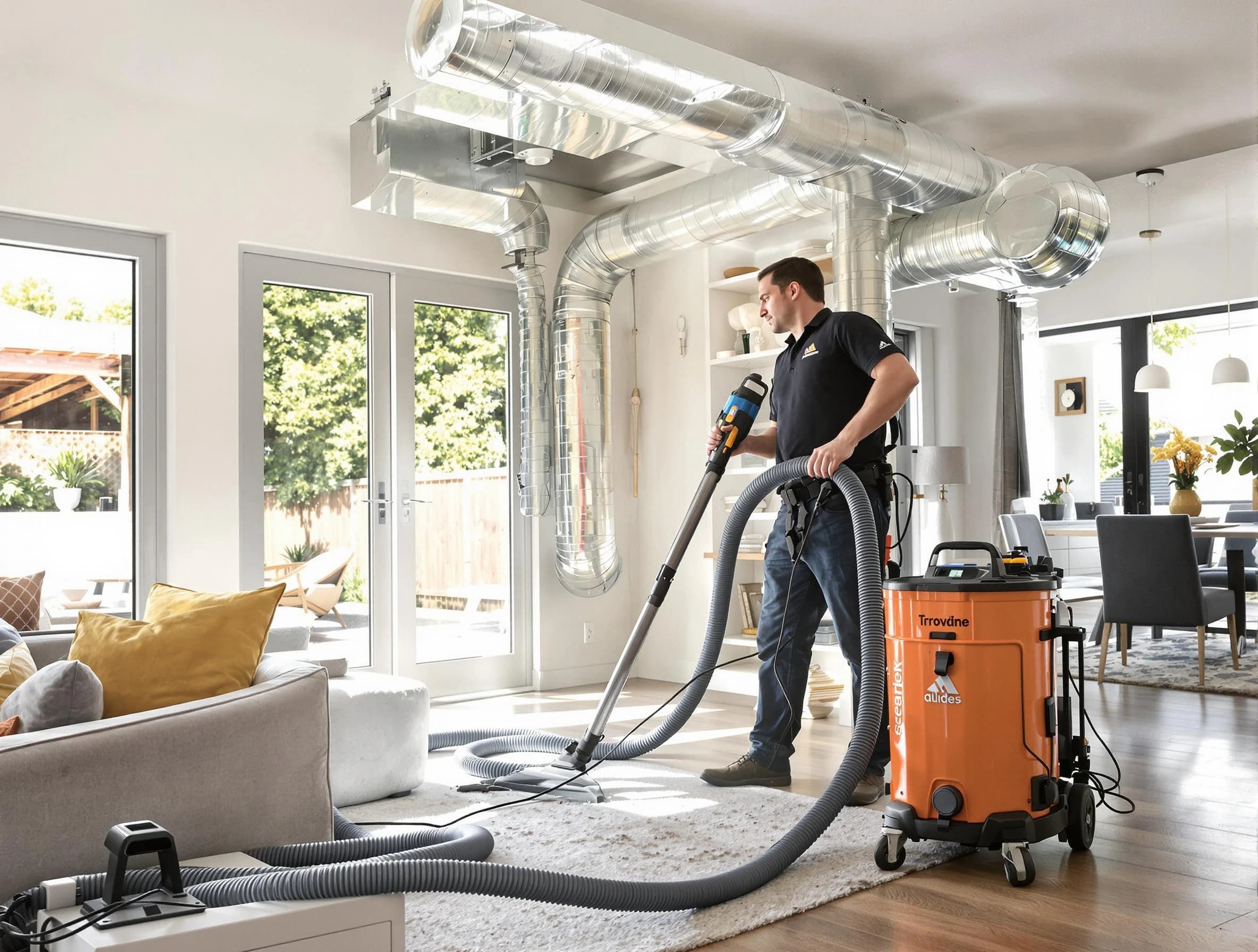 Odenville Air Duct Cleaning specialist performing thorough residential duct cleaning using advanced equipment in Odenville