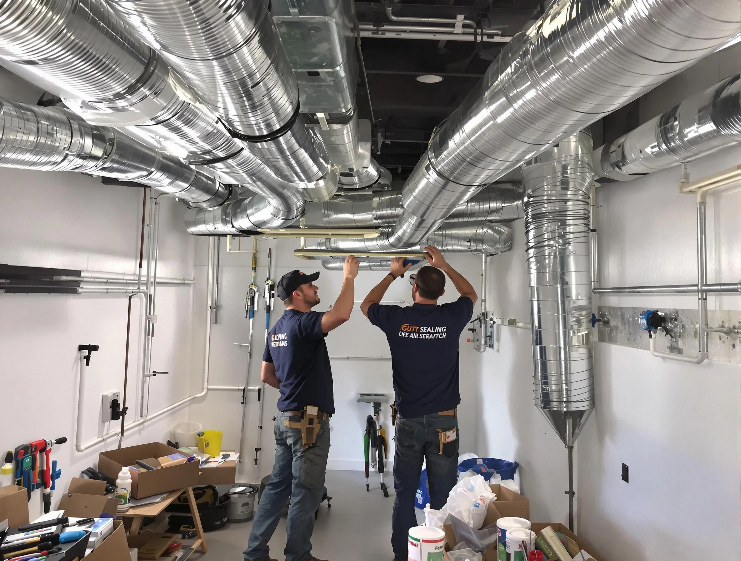 Odenville Air Duct Cleaning technician applying professional duct sealing solutions in Odenville