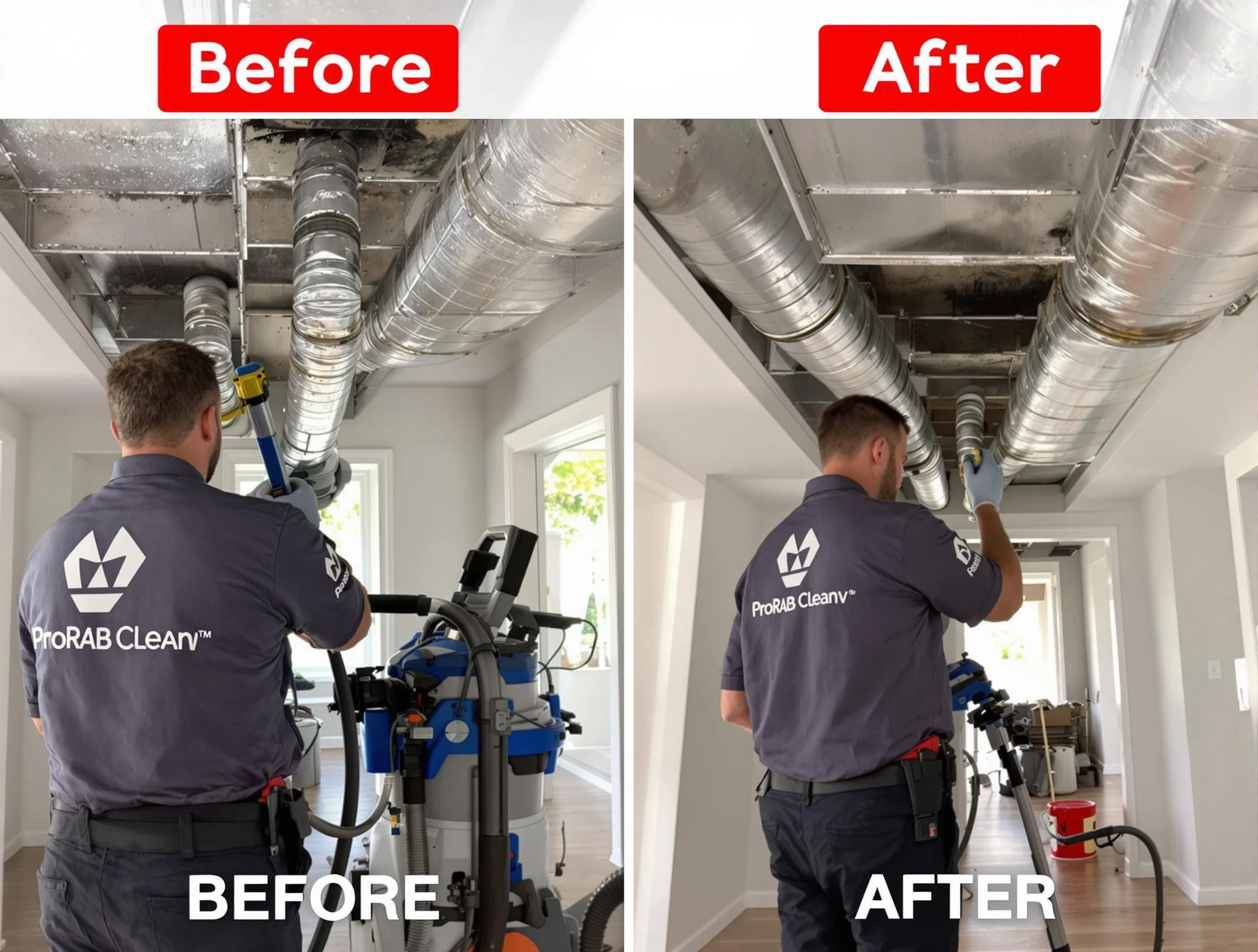 Odenville Air Duct Cleaning expert performing thorough residential duct cleaning in a Odenville home
